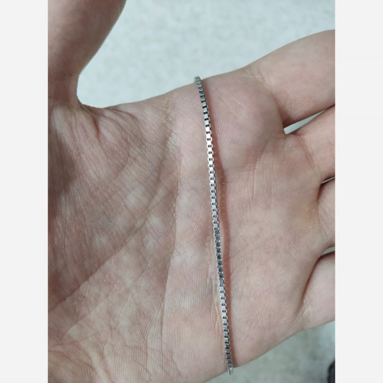 زنجیر نقره عیار 925 طرح ونیزی رنگ ثابت دارای روکش ابکاری رادیوم